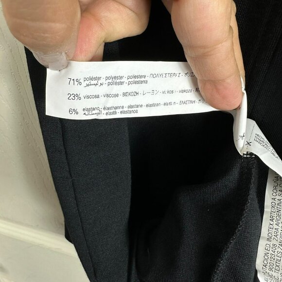 Zara Midi Black Dress Tight Fitting Size Large - Picture 14 of 16